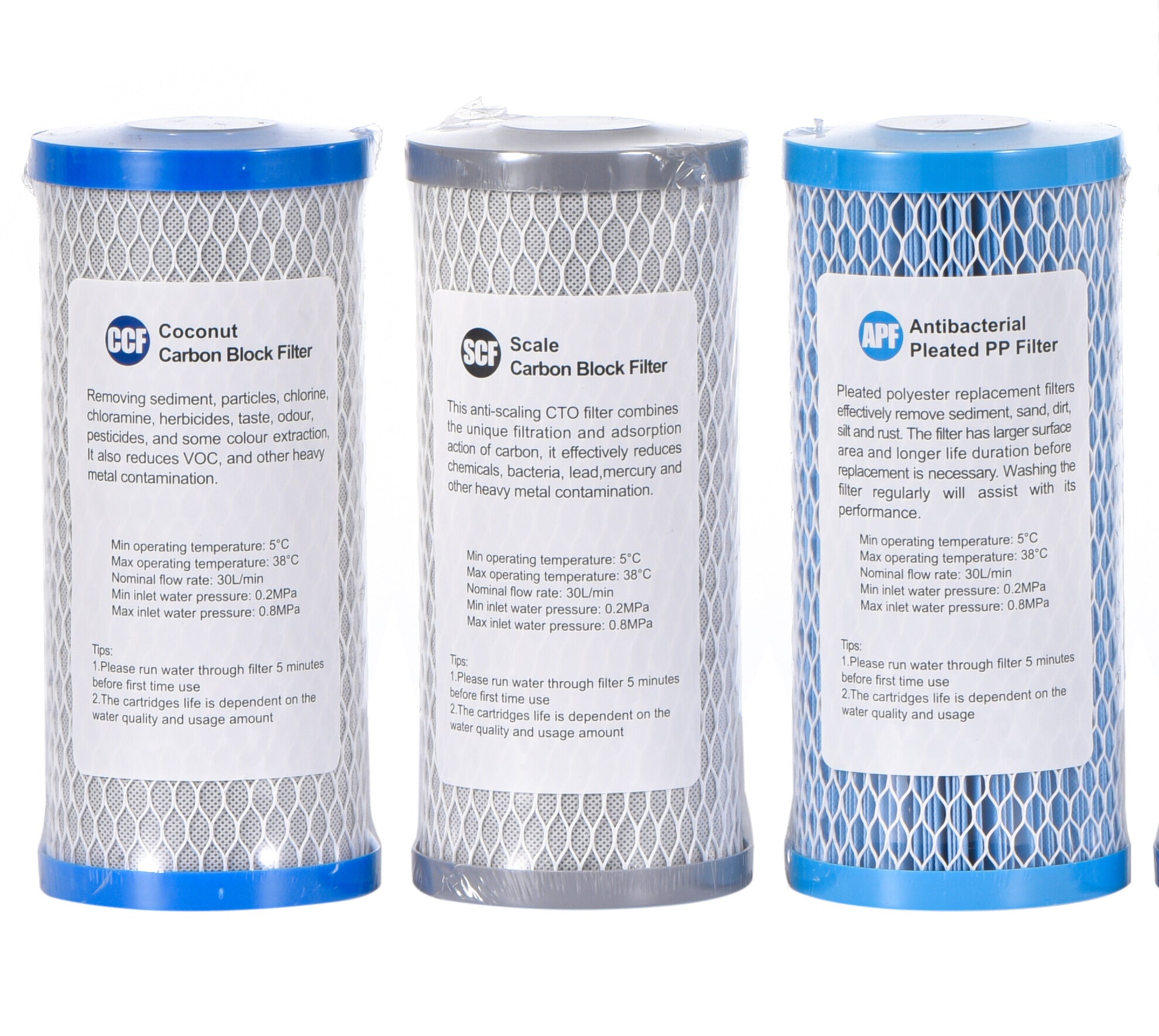 Filter Pack – 10-Inch System (3-Stage Replacement Set)