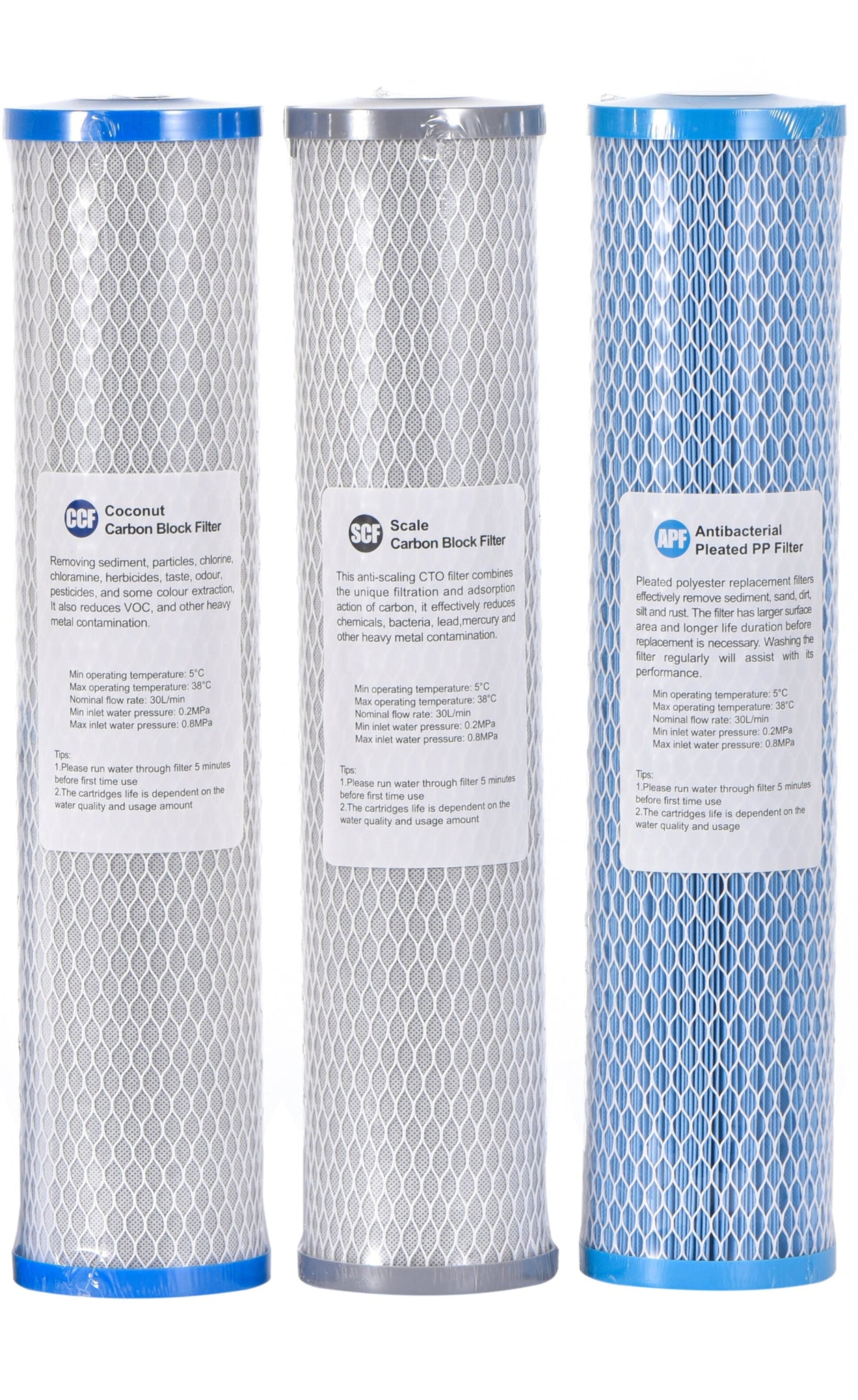 Filter Pack – 20-Inch System (3-Stage Replacement Set)