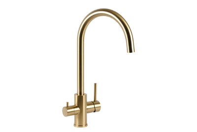 3-Way Mixer Tap - Brushed Gold