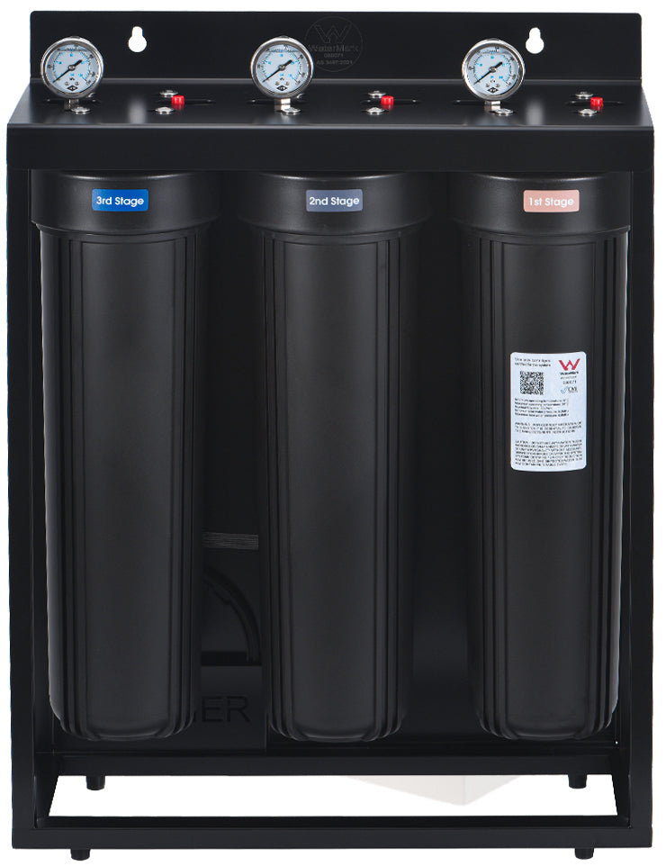 20 inch, 3 Stage Whole Home Water Filtration System